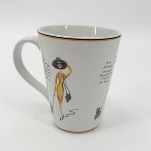 Sakura‎ Glamour Girls Stoneware Mug, Womens Funny Quote Fashion Lady w/ Dog